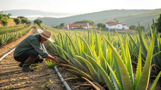 Alt-Text für das Blog-Bild:
Natürliche Bio-Aloe Vera Hautpflege aus Europa: 200% konzentriertes, veganes Gel für strahlende Haut
