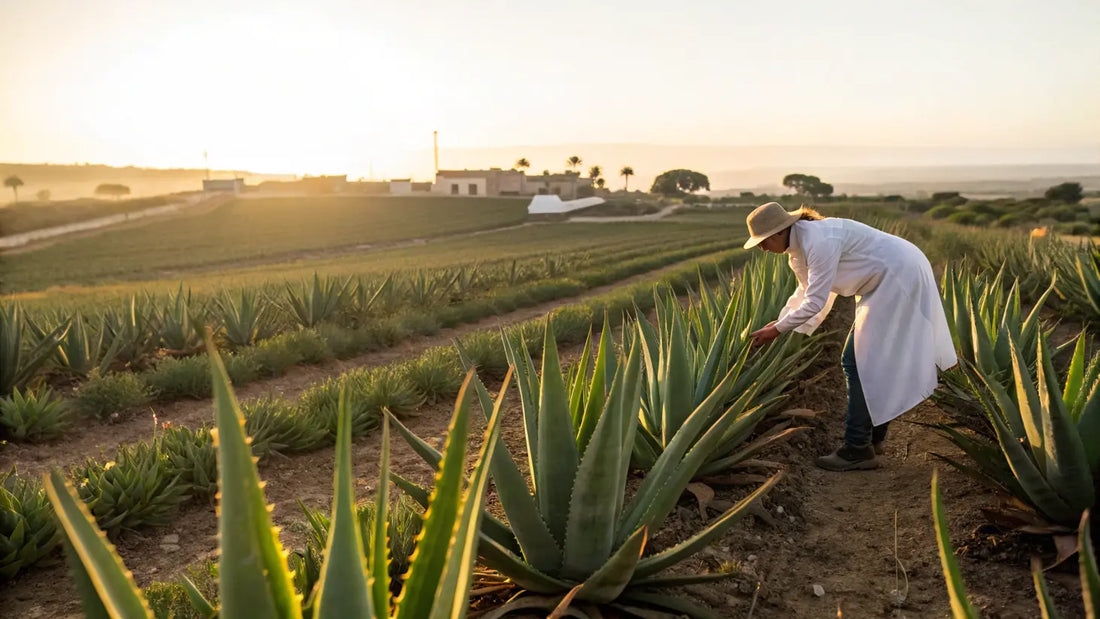 Alt text en español:
Gel de Aloe Vera Ecológico Natural: Primer Plano de Extracto Orgánico Europeo para Cuidado Facial Vegano