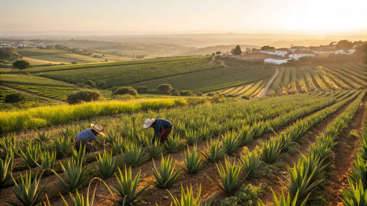 Organische Aloe Vera Kultivierung vs. Konventionelle Methoden - Nachhaltige Hautpflege aus Portugal