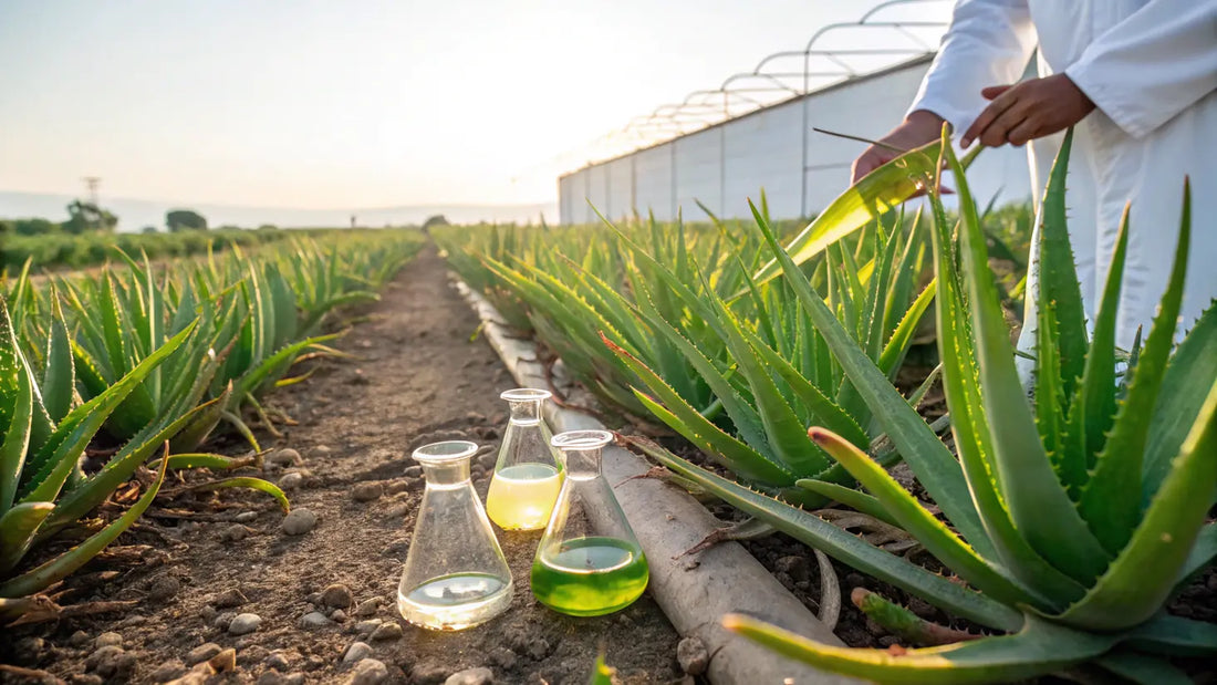 Tratamientos Faciales de Aloe Vera Orgánico Europeo con Crema Hidratante Natural y Gel Puro para Piel Sensible
