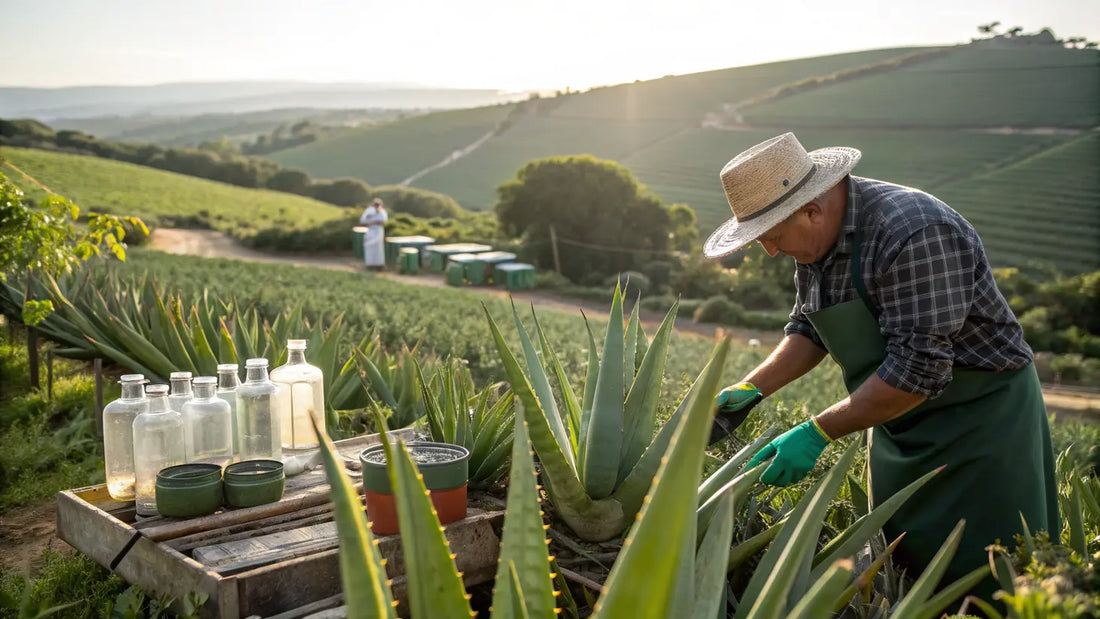 Sustainable Organic Aloe Vera Farm in Algarve: European Vegan Skincare Cultivation Techniques