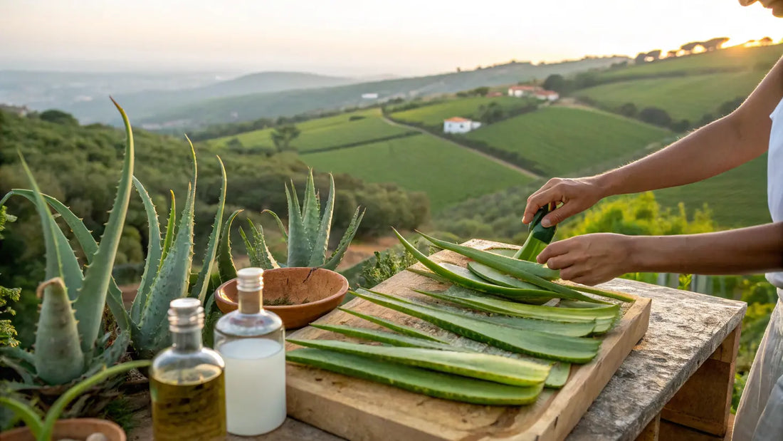 Elixir Nocturno de Aloe Vera Orgánico Portugués: Crema Facial Vegana Natural de Aloegarve para Hidratación Profunda