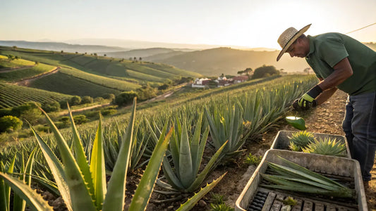 Alt Text (German):
Naturbelassenes europäisches Bio-Aloe-Vera-Hautpflegeprodukt ohne Massenmarkt-Marketing-Zusätze