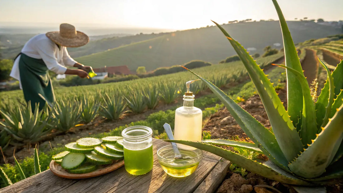 Alt Text en Español:
Gel de Aloe Vera Orgánico Europeo para Cuidado Facial Natural y Piel Radiante