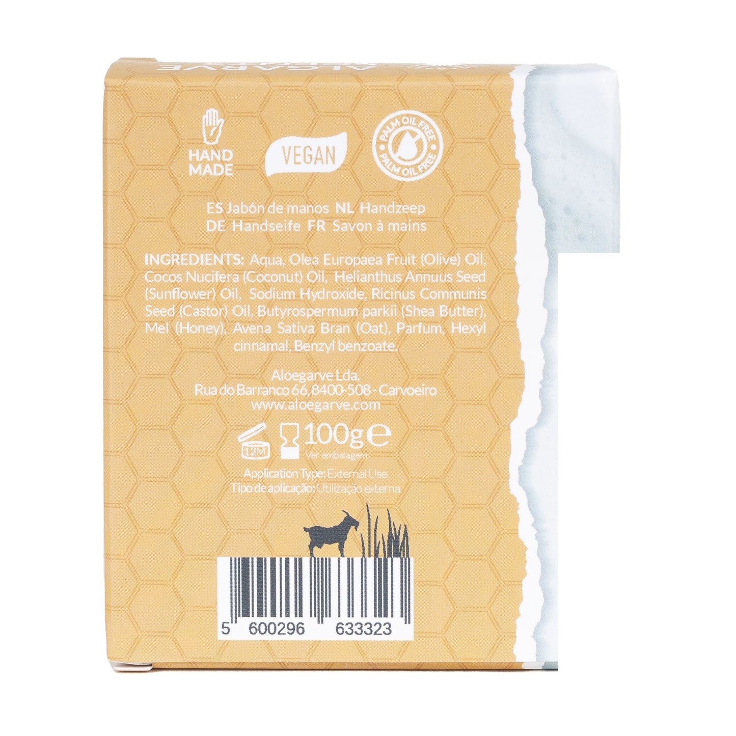 "Cariño, te amo" - Jabón de avena y miel 100g