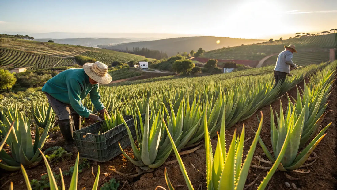 Alt text en español para la imagen de Aloe Vera Orgánico:

Gel de aloe vera orgánico natural europeo para cuidado facial vegano, presentación de producto ecológico de Aloegarve
