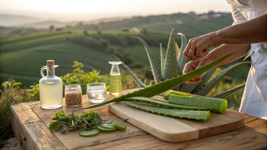 Gel Orgânico de Aloé Vera do Algarve: Nutrição Natural com Óleos Essenciais para Hidratação Profunda
