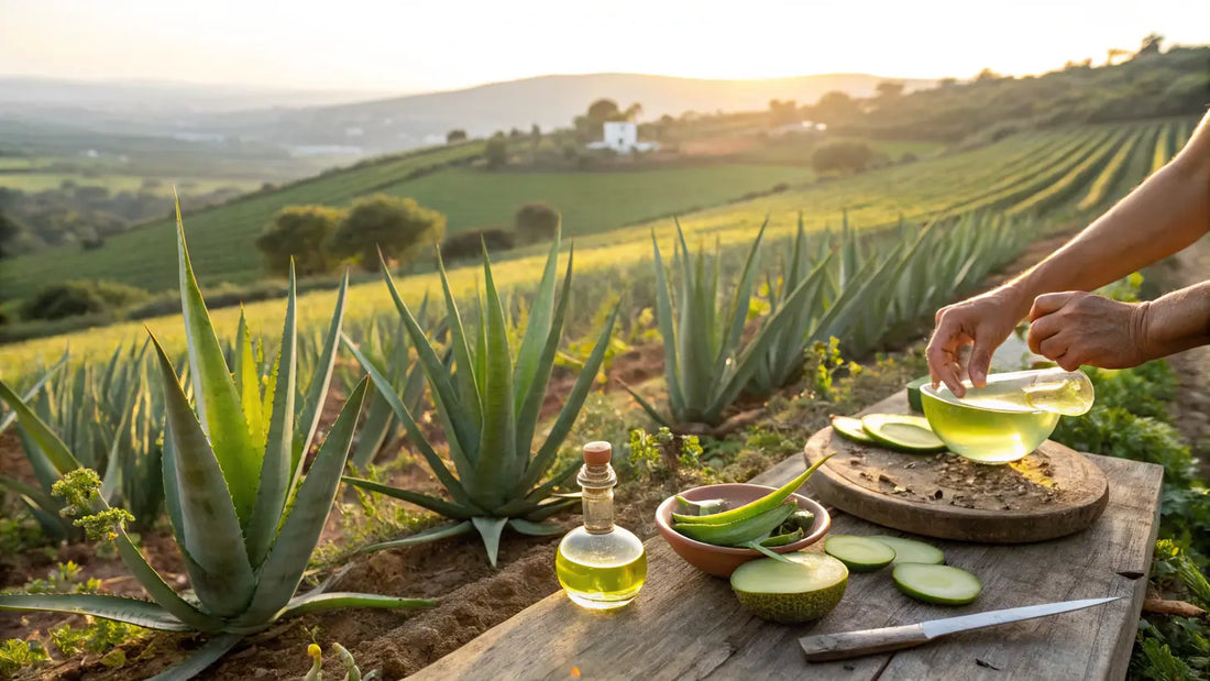 Alt text for the blog image:

Aloe Vera Bio du Portugal : Élixir Naturel Vegan pour une Peau Éclatante et Hydratée
