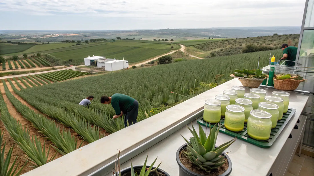 Alt Text (Spanish):

Gel de Aloe Vera Bio orgánico europeo, cosmética natural vegana para cuidado facial ecológico
