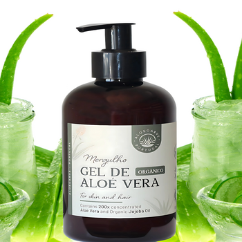 Organic Aloe Vera Gel: Hydrating Natural Skincare from Portuguese Fields, Soothing Dry Skin
