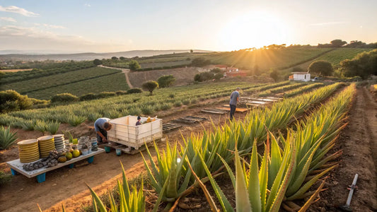 Alt text en español:

Productos naturales de aloe vera orgánico portugués, crema facial ecológica y gel de belleza vegano de Aloegarve
