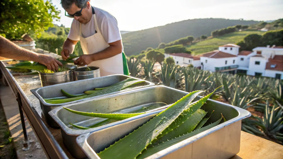Alt-texte pour l'image : Routine de soins bio à l'aloe vera, hydratation naturelle pour une peau jeune et éclatante de l'Europe
