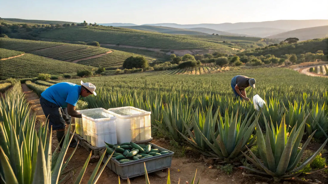 Alt Text (in French):

Soins Aloe Vera Bio Européens: Gel Hydratant Végétal 100% Organique de l'Algarve Portugais
