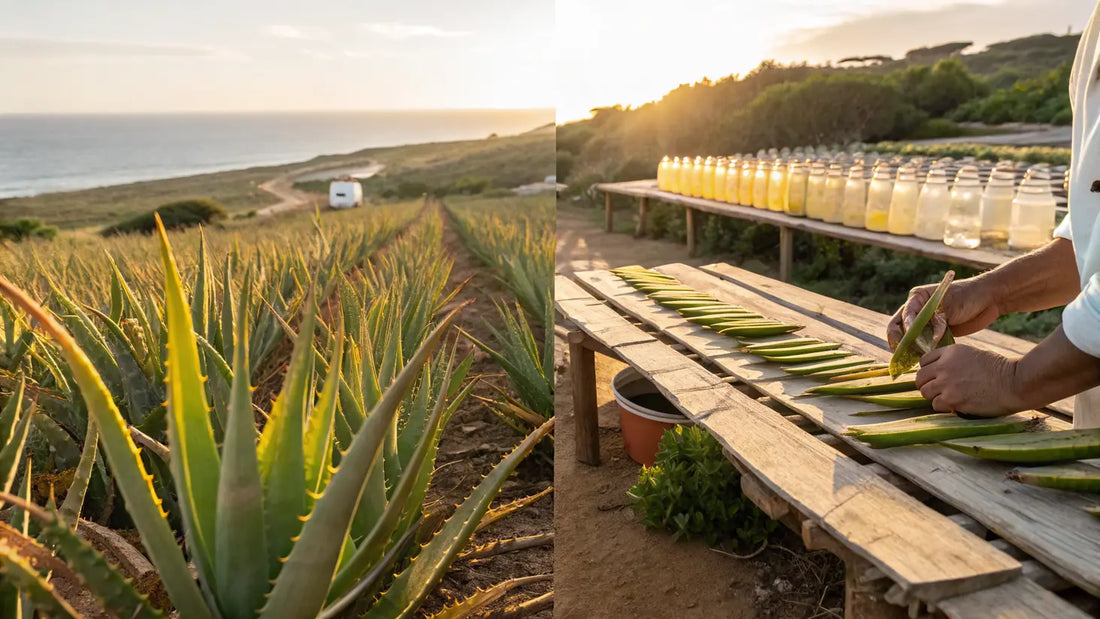 Gel de Aloe Vera Orgánico de Aloegarve Restaurando Pieles Dañadas por el Sol, Hidratación Natural Portuguesa
