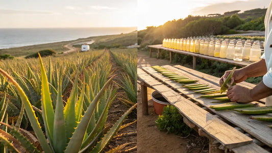 Gel de Aloe Vera Orgánico de Aloegarve Restaurando Pieles Dañadas por el Sol, Hidratación Natural Portuguesa
