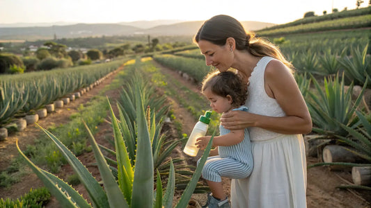 Multifunktionale Bio-Aloe-Vera-Hautpflege für Eltern: 3 magische Produkte für Zeitersparnis und Hautpflege
