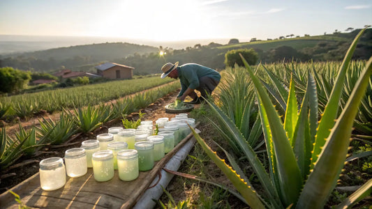 Crema de Aloe Vera Orgánico Natural para Cuidado Facial Ecológico Europeo Vegano
