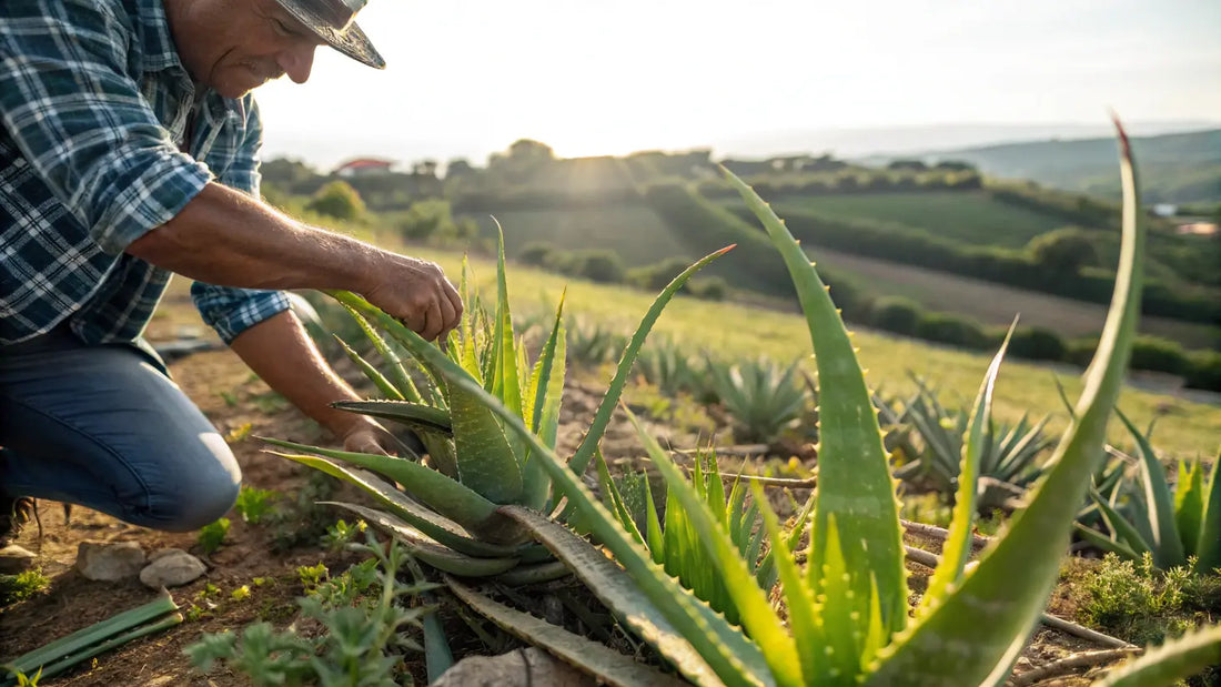 Alt-Text für das Blog-Bild:

Bio-Kosmetik Made in EU: Nachhaltige Aloe Vera Hautpflege mit europäischer Zertifizierung
