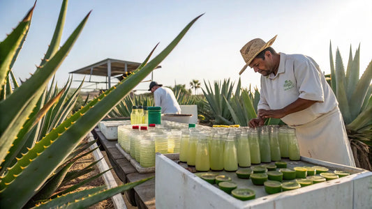 Based on the guidelines and content, here's an optimized alt text for the image:

European Organic Aloe Vera Skincare Natural Beauty Product with Pure Botanical Ingredients
