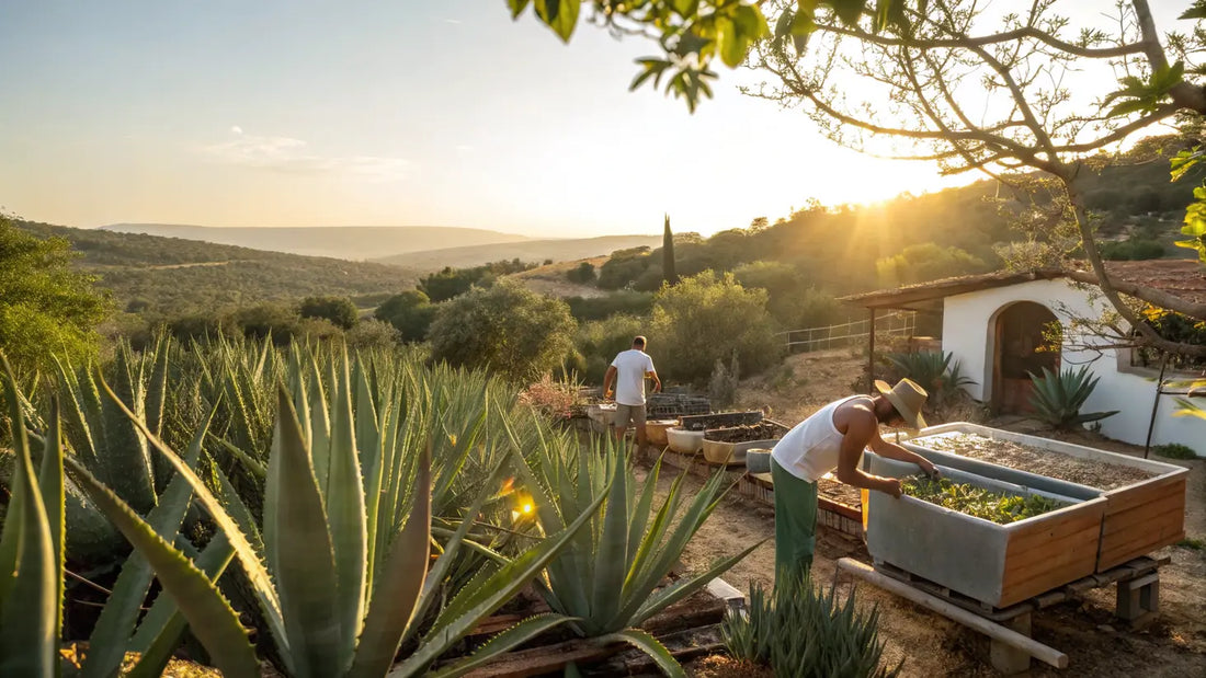 Organic Aloe Vera Skincare Gel: Vibrant Green Bottle from Algarve's Sustainable European Beauty Range
