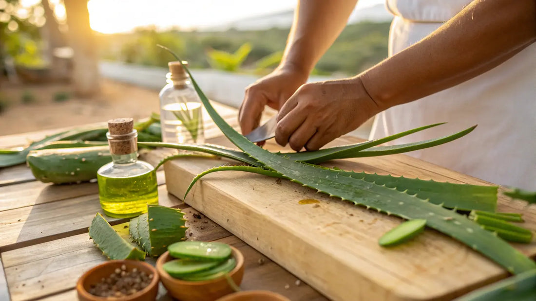 Tratamiento natural para piel atópica con aloe vera orgánico, hidratación calmante para pieles sensibles

