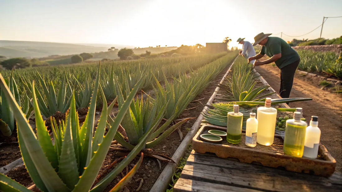 Alt texto en español:

Crema orgánica de aloe vera portuguesa para cuidado facial natural, hidratación y protección de piel sensible
