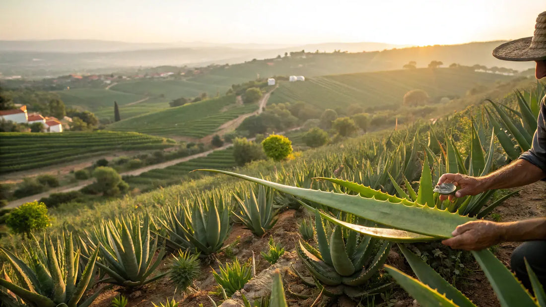 Alt-Text für Blog-Bild: 

Natürliche Bio-Aloe-Vera-Hautpflege aus portugiesischen Plantagen - 200% Konzentration, vegan & rein
