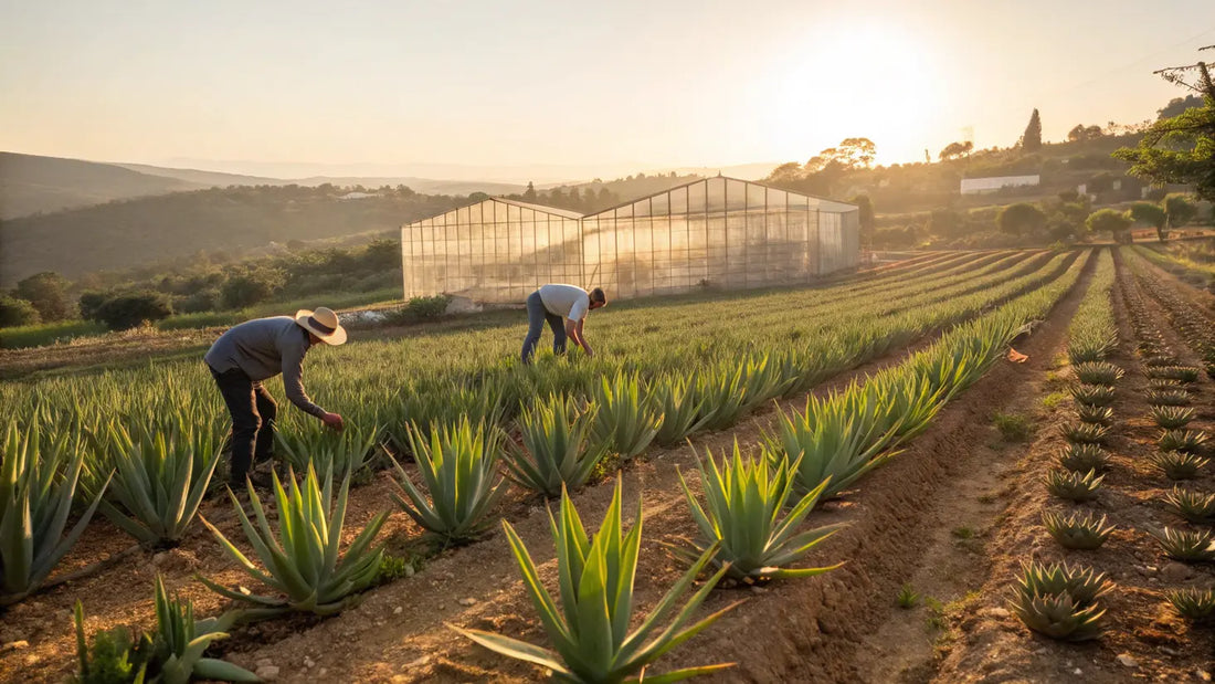 Alt text (French): Soins Véganes Aloegarve - Gel Aloe Vera Bio Portuguais, Hydratation Naturelle et Éthique
