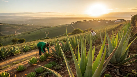Gel de Aloe Vera Orgânico do Algarve: Segredo de Beleza Natural Português em Frasco Verde Moderno
