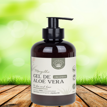 Organic Aloe Vera Gel Moisturizer: Hydrating European Skincare from Algarve's Natural Botanical Experts
