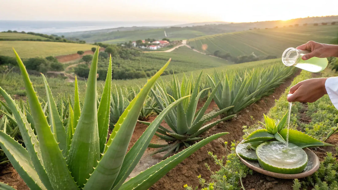 Vegane Aloe Vera Körperpflege von Brisa: Natürliche Feuchtigkeitspflege gegen trockene Haut in konzentrierter Formel
