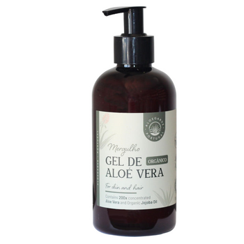 Organic Cruelty-Free Aloe Vera Gel from Portugal: Natural Skincare Essence in Sustainable Green Bottle
