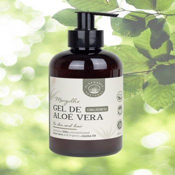 Pure Organic Portuguese Aloe Vera Gel for Face: Hydrating Natural Skincare with Jojoba and Hyaluronic Acid
