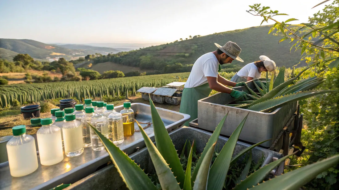 Alt text pour l'image:

Routine beauté bio à l'aloe vera : Gel naturel et feuilles fraîches pour un soin vegan européen éclatant
