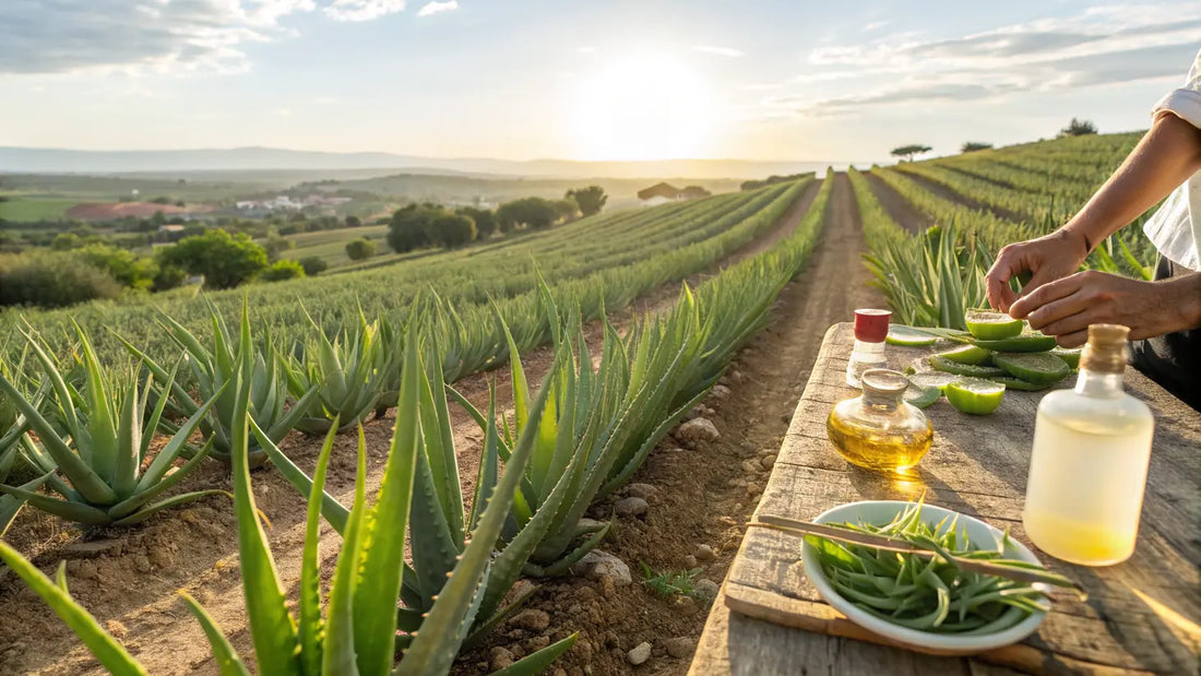 Natural Organic Aloe Vera Skincare Solution for Dry, Sensitive Skin from Portugal's Algarve Region
