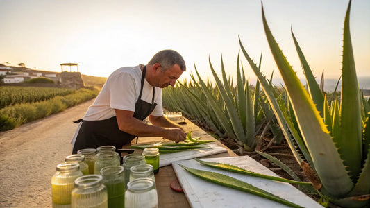 Alt text en français pour l'image :

Gel d'Aloe Vera Bio Pure vs Produits Cosmétiques Standard : Comparaison des Soins Naturels Européens
