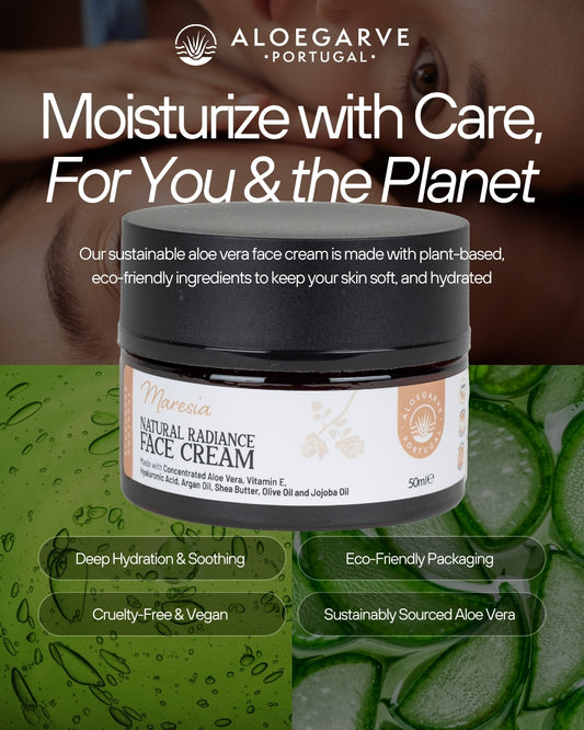 Organic Aloe Vera Anti-Wrinkle Cream from Portugal's Algarve, Naturally Fighting Skin Aging
