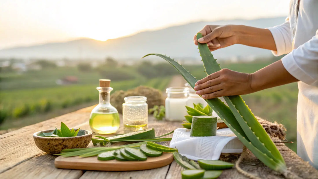 Alt text for the blog image:

Gel d'aloe vera bio apaisant pour peaux sensibles, soin naturel végétalien made in Europe
