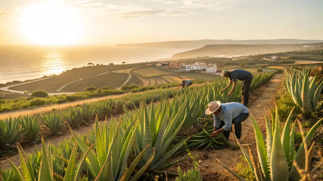 Organic Aloe Vera Skincare Harvested from Sun-Drenched Algarve Landscapes, Rich in Botanical Nutrients
