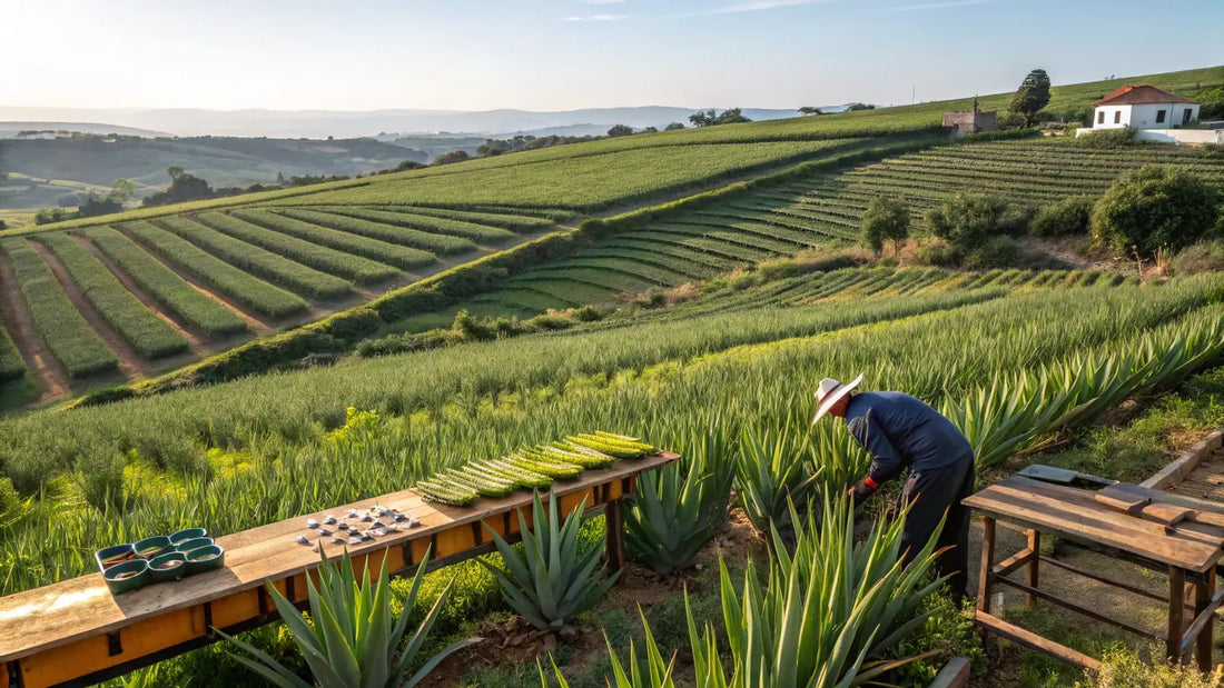 Aloe Vera Orgánico Puro de Portugal, Gel Natural para Cuidado Facial Ecológico y Hidratación Vegana
