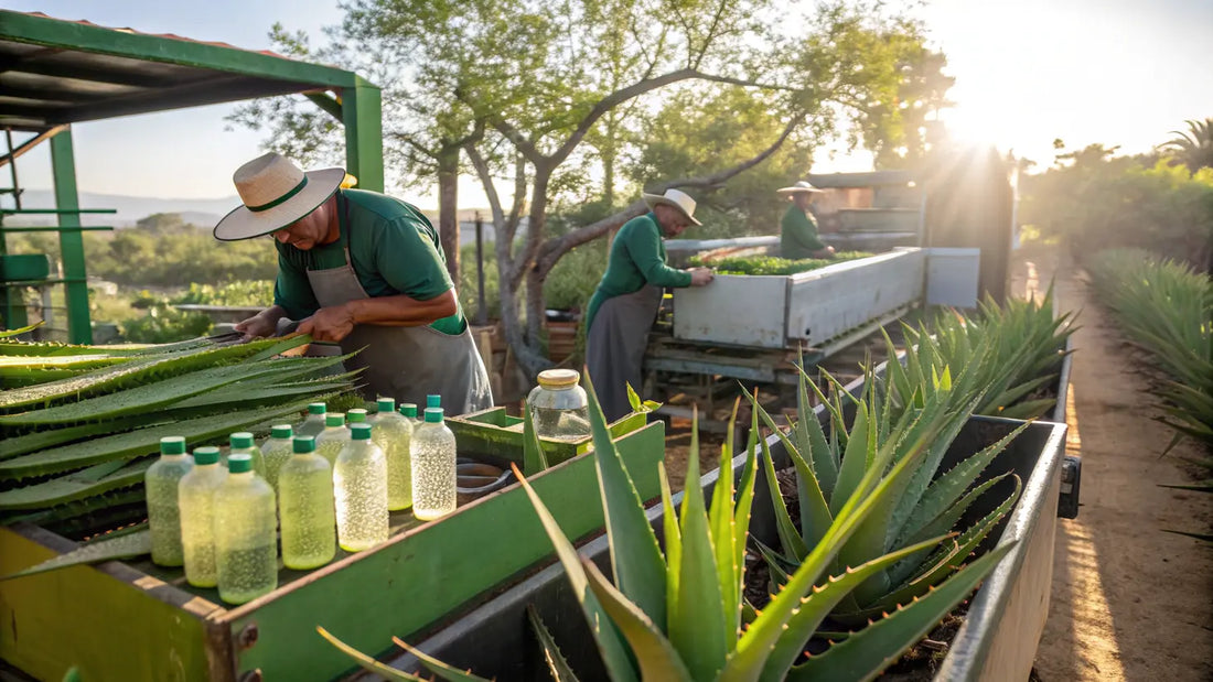 Alt Text en Español:

Gel orgánico de aloe vera europeo, cosmética natural vegana para cuidado facial ecológico y sostenible
