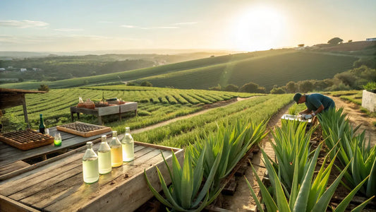 Crema orgánica de aloe vera del Algarve, hidratante natural para piel sensible con extracto 100% ecológico
