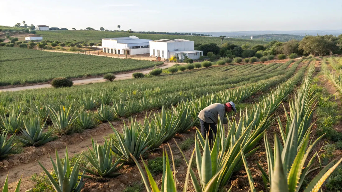 Alt text for the blog image in Spanish:

Cosméticos orgánicos de aloe vera europeos, producto natural de skincare vegano de Aloegarve
