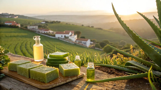 Jabón Natural de Aloe Vera Orgánico de Portugal: Limpieza Suave y Nutritiva para una Piel Radiante y Saludable
