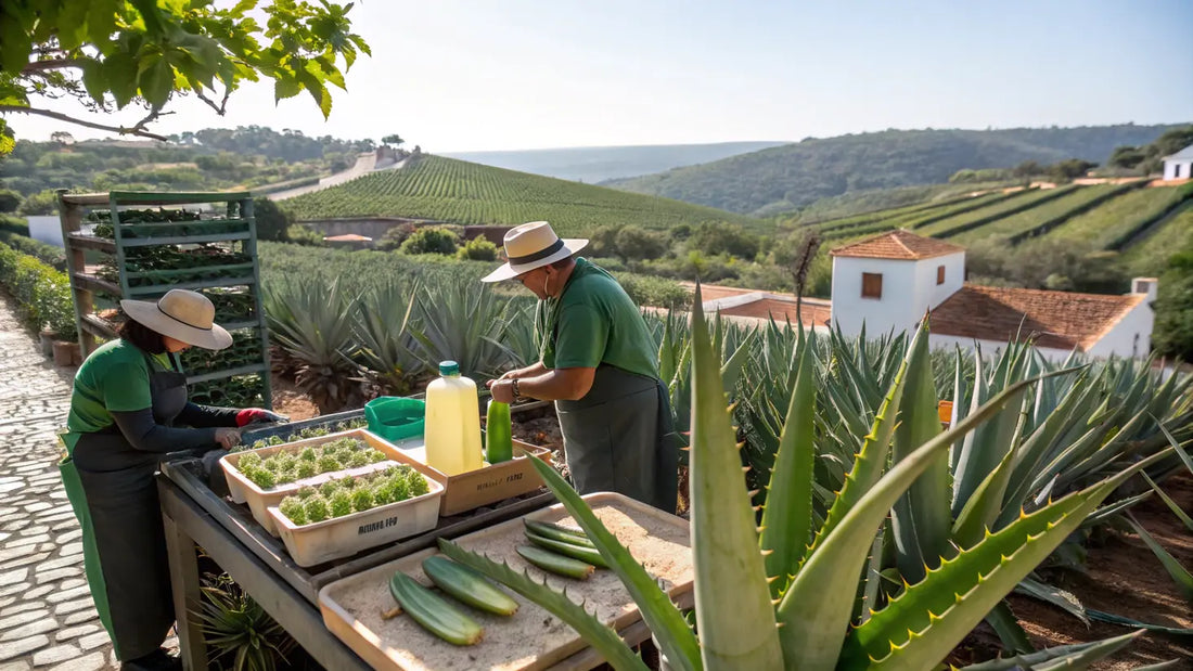 Organic European Aloe Vera Skincare: Pure Natural Wellness Ingredients Showcasing Vegan Botanical Extract
