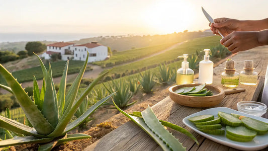 Alt text for blog image: Gel d'aloe vera bio portugais, soin naturel vegan pour une peau éclatante et hydratée

