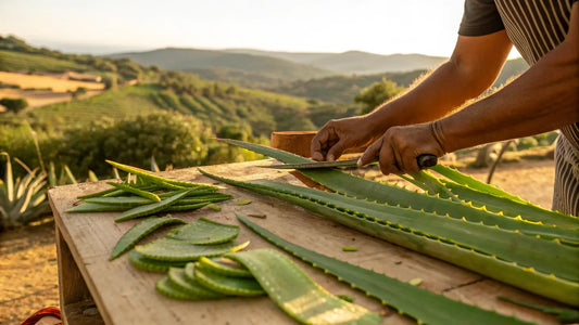 Alt texto para la imagen:

Gel de aloe vera orgánico europeo con hojas frescas, cosmética natural vegana para cuidado facial
