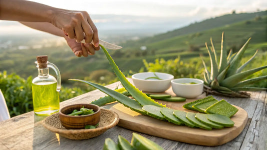 Creme anti-idade natural com aloe vera orgânico, ingredientes bio portugueses para pele jovem e radiante
