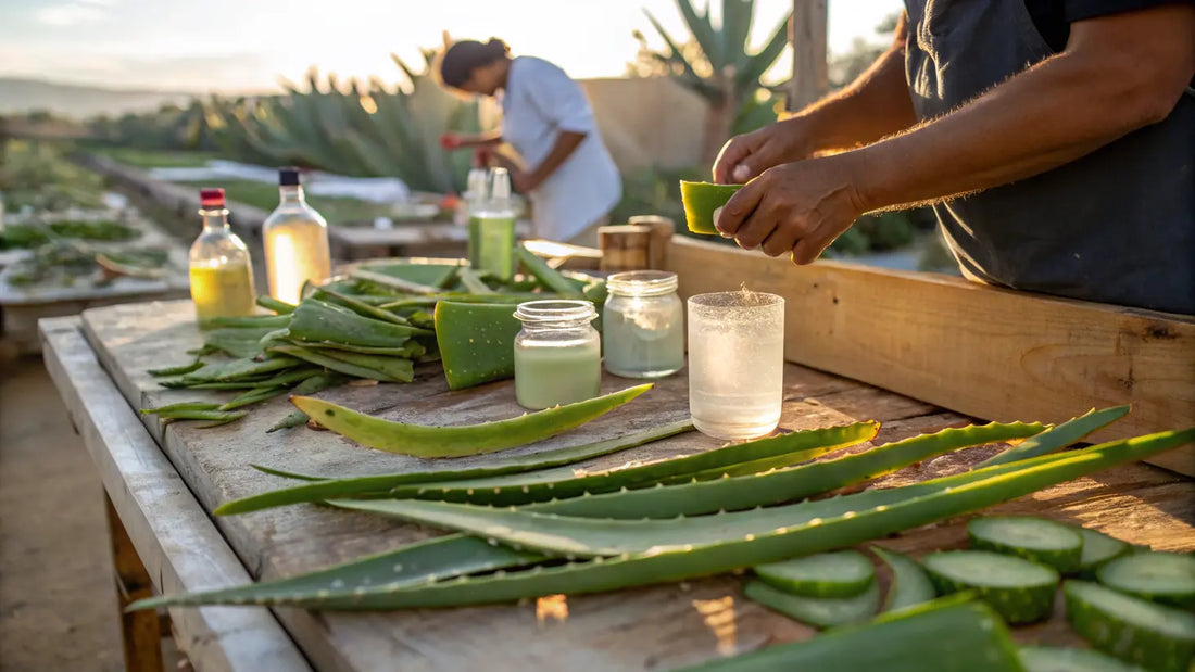 Aloe Vera Bio Naturel Européen: Soin Anti-Âge Hydratant pour Peaux Matures et Régénération Cellulaire
