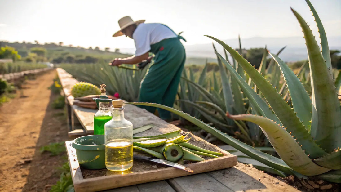 Aloe Vera Orgânico Puro: Hidratação Natural para Pele Mista com Óleos Nutritivos Europeus
